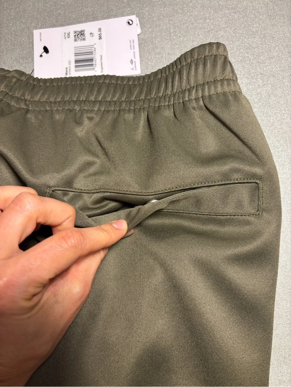 NWT XXL Jordan Men's Standard Fit Olive Green Track Pants with Side Stripe